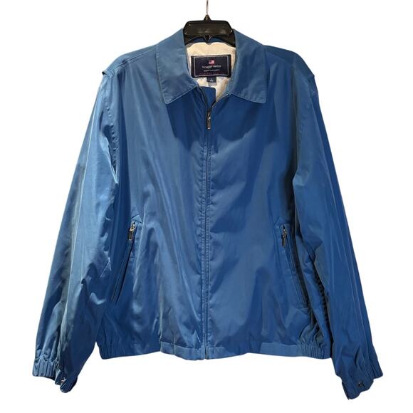 Men's Newport Harbor Blue Light Weight, Lined Suede Feel Golf Jacket, Size L - Picture 1 of 7